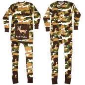 LazyOne Mens Camo Deer Flapjack Onesie