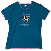 LazyOne Womens Mooody in the Morning PJ TShirt