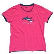 LazyOne Womens No Wake Zone Dolphin PJ TShirt