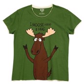 LazyOne Womens I Moose Have a Hug PJ TShirt