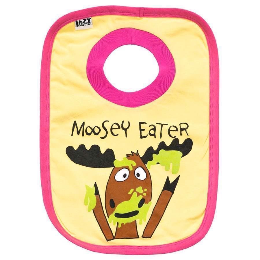 LazyOne Girls Moosey Eater Baby Bib