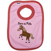 LazyOne Girls Born to Ride Baby Bib