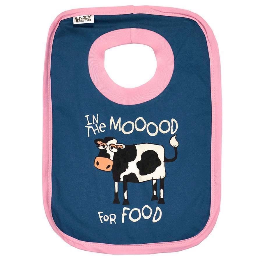 LazyOne Girls Moood for Food Baby Bib