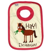 LazyOne Girls Hay I'm Hungry Baby Bib