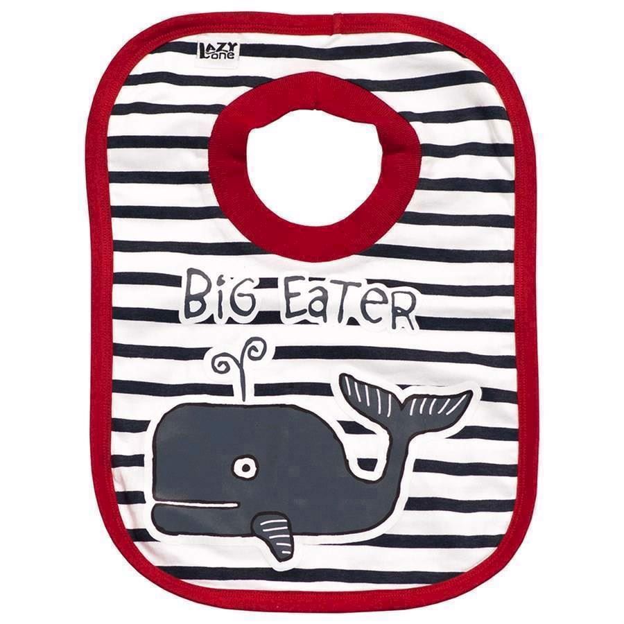 LazyOne Unisex Big Eater Whale Baby Bib