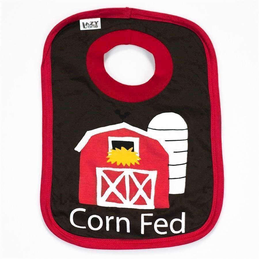 LazyOne Boys Corn Fed Baby Bib