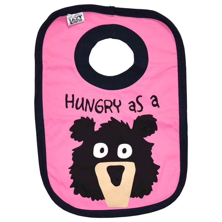 LazyOne Girls Hungry as a Bear Baby Bib