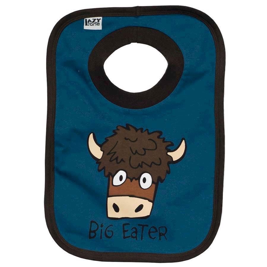 LazyOne Boys Big Eater Buffalo Baby Bib