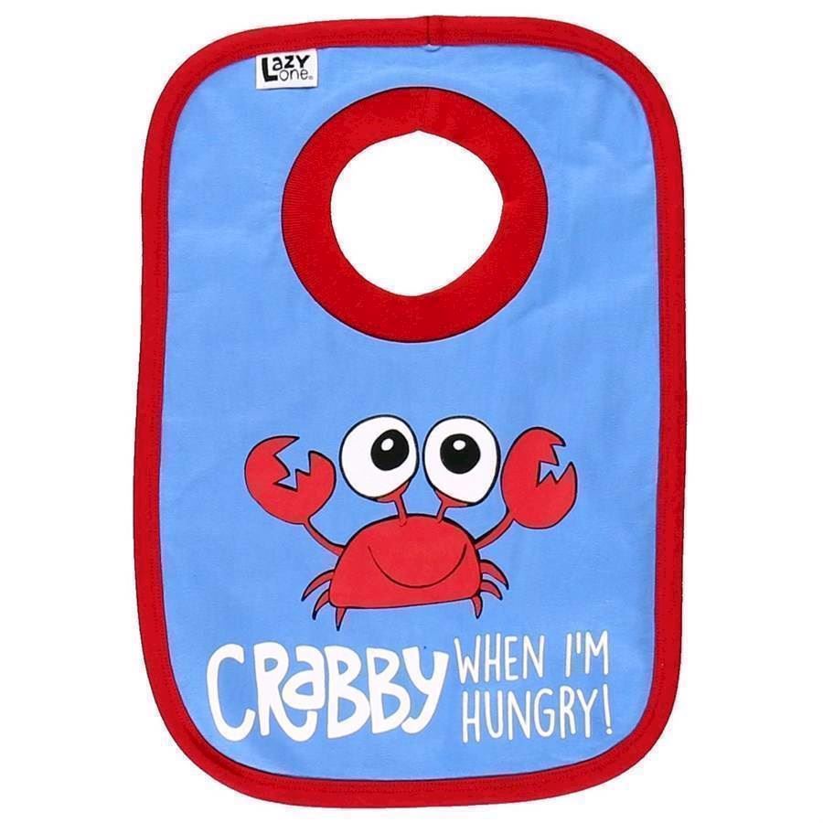 LazyOne Boys Crabby Baby Bib