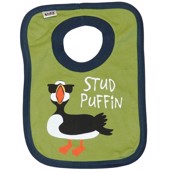 LazyOne Boys Stud Puffin Baby Bib