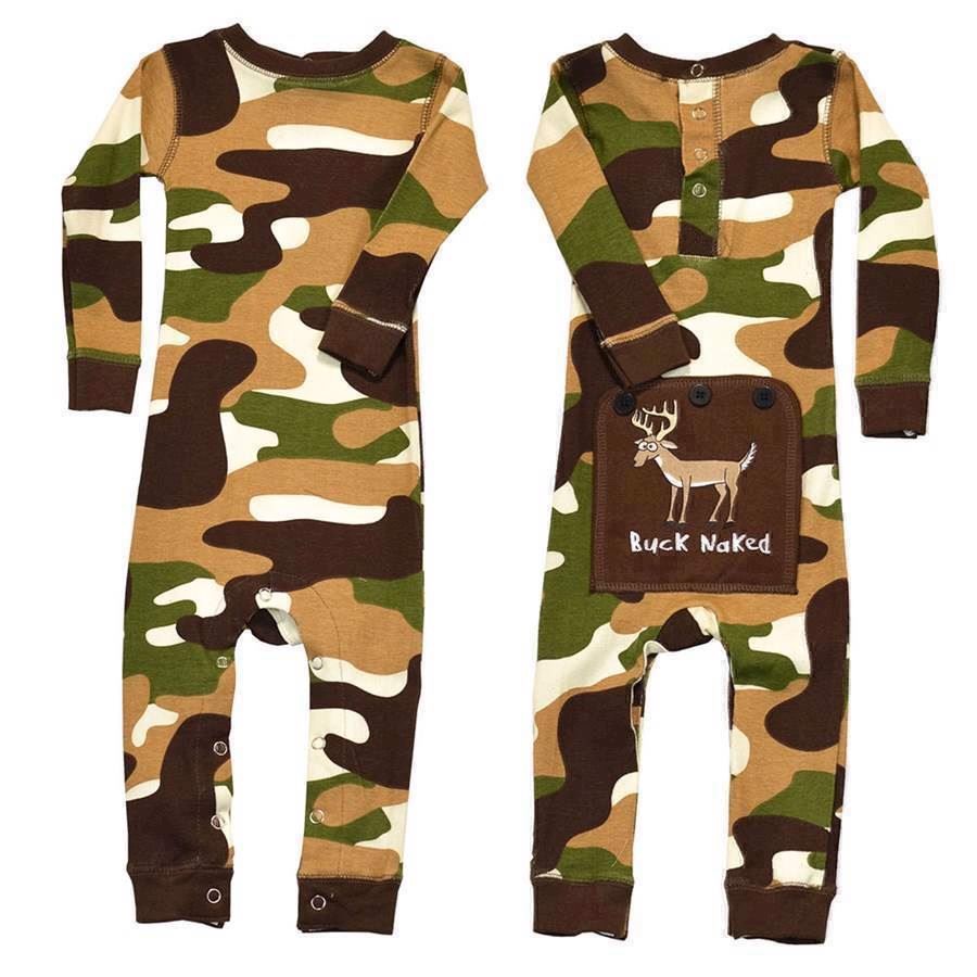 LazyOne Boys Camo Deer Flapjack Infant