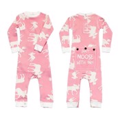 LazyOne Girls Classic Moose Pink Flapjack Infant