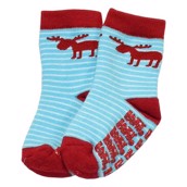 LazyOne Boys Moose Stripe Infant Socks