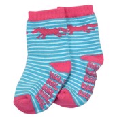 LazyOne Girls Horse Stripe Infant Socks