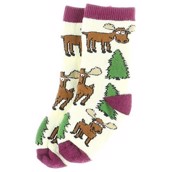 LazyOne Girls Moose Hug Infant Socks