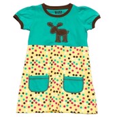 LazyOne Polka Dot Moose Girls T-Shirt Dress