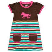 LazyOne Horse Stripe Girls T-Shirt Dress