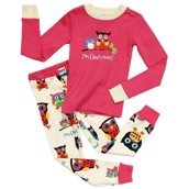 LazyOne Girls I'm Owl Yours Kids PJ Set Long Sleeve