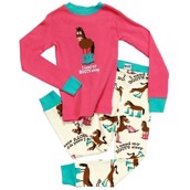 LazyOne Girls Booty Sleep Kids PJ Set Long Sleeve