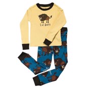 LazyOne Boys Buffs Kids PJ Set Long Sleeve