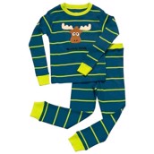 LazyOne Boys Moosely Wild Kids PJ Set Long Sleeve