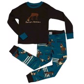 LazyOne Boys Pasture Bedtime Kids PJ Set Long Sleeve