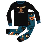 LazyOne Boys Sleepy Head Kids PJ Set Long Sleeve