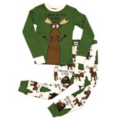 LazyOne Boys I Moose Have a Hug Kids PJ Set Long Sleeve