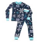 LazyOne Unisex Falling To Sleep Kids Thermal PJ Set Long Sleeve