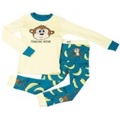 LazyOne Unisex Monkeying Around Kids PJ Set Long Sleeve