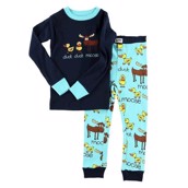 LazyOne Boys Duck Duck Moose Kids PJ Set Long Sleeve