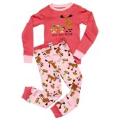 LazyOne Girls Duck Duck Moose Kids PJ Set Long Sleeve