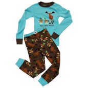 LazyOne Boys Duck Duck Moose Kids PJ Set Long Sleeve