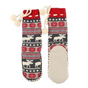 LazyOne Moose Fair Isle Mukluk Slippers