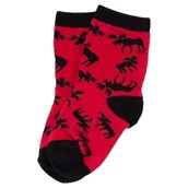 LazyOne Unisex Classic Moose Red Kids Socks