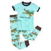 LazyOne Unisex Wide Awake Kids PJ Set Short Sleeve