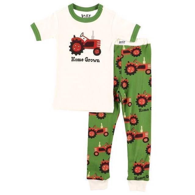 LazyOne Boys Home Grown Kids PJ Set Short Sleeve