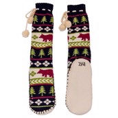 LazyOne Womens Bear Fair isle Mukluk Slippers