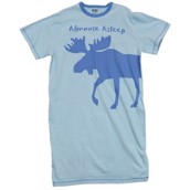 LazyOne Womens Almoose Asleep Tonal Nightshirt