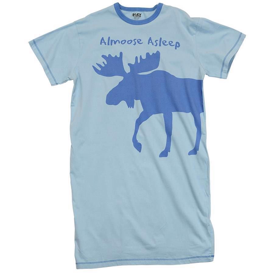 LazyOne Womens Almoose Asleep Tonal Nightshirt