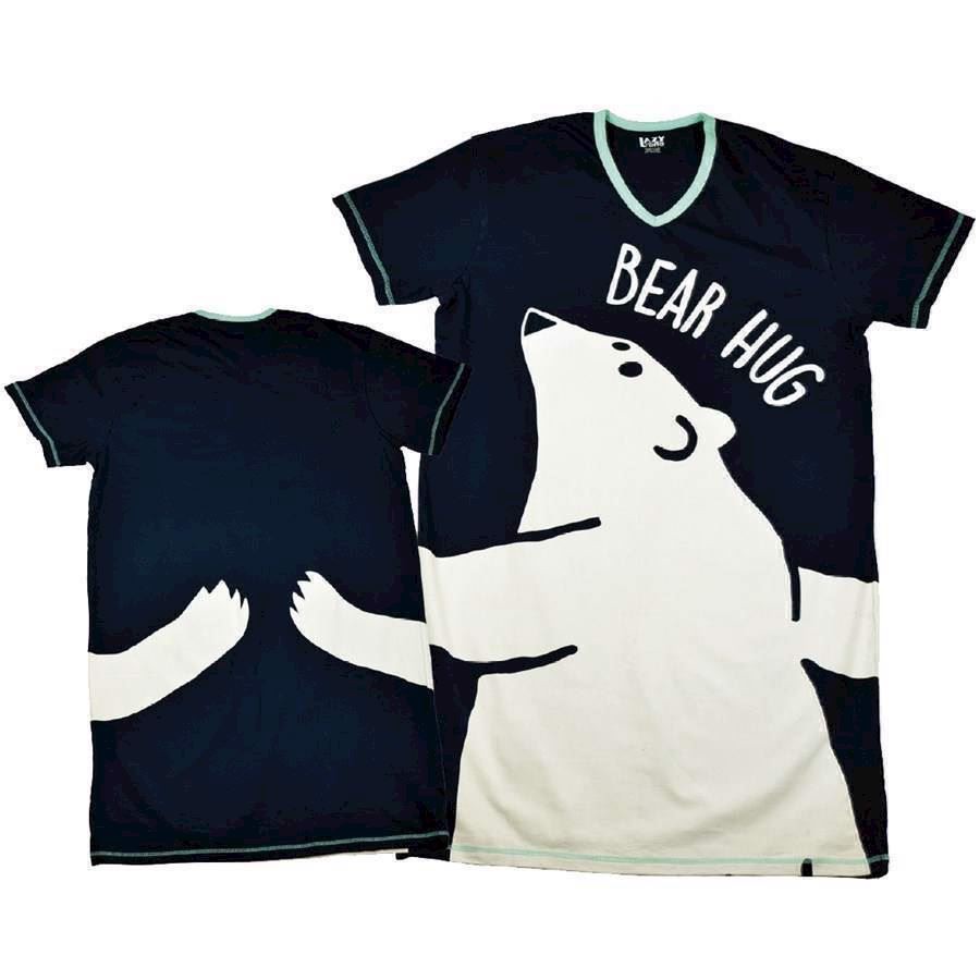 LazyOne Womens Too Cool! Bear Hug Nightshirt