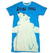 LazyOne Womens Polar Bear Hug Nightshirt