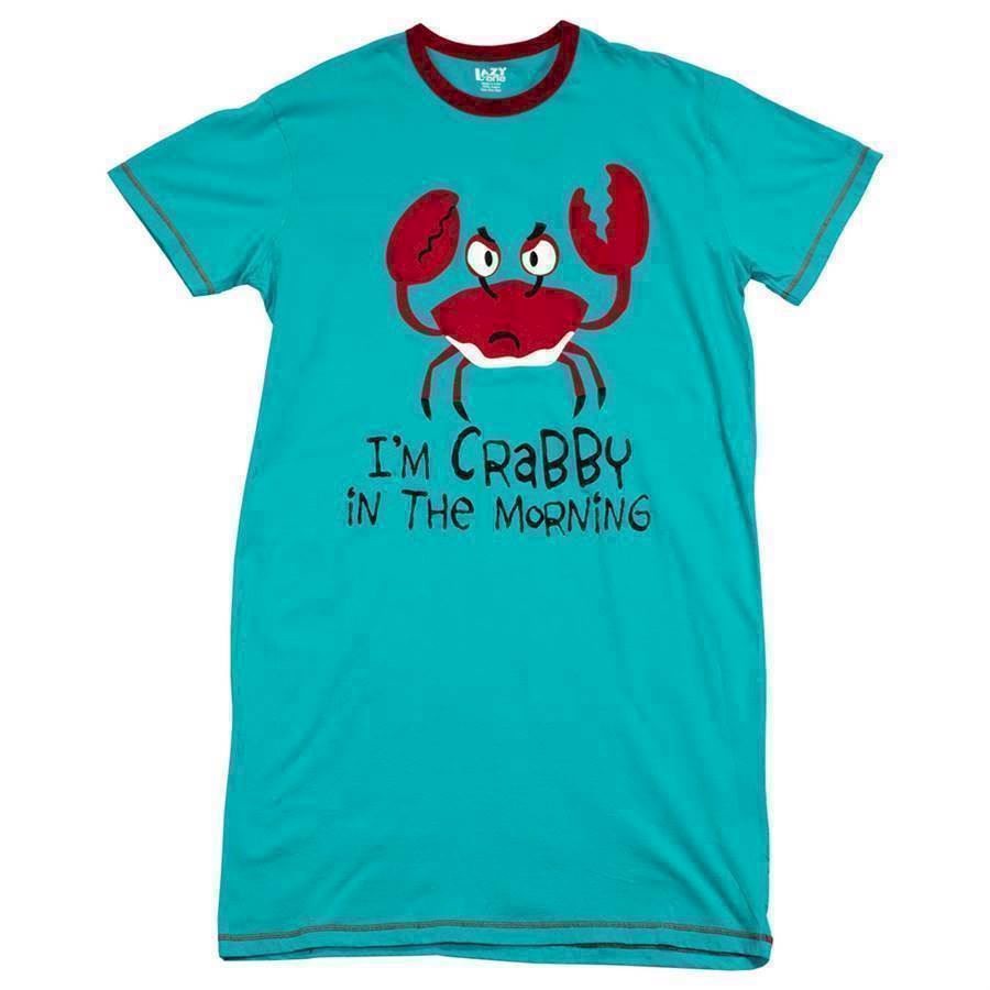 LazyOne Womens I\'m Crabby Nightshirt