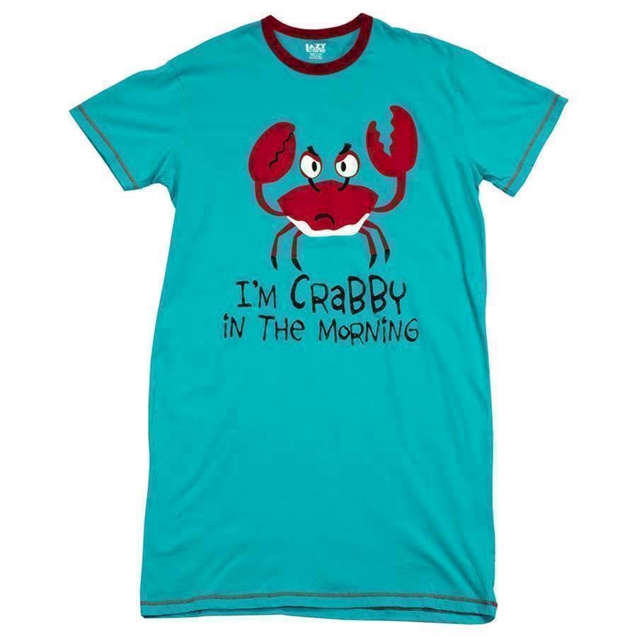 LazyOne Womens I\'m Crabby Nightshirt