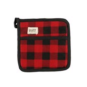 LazyOne Moose Plaid Pot Holder