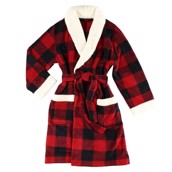 LazyOne Unisex Moose Plaid Bathrobe