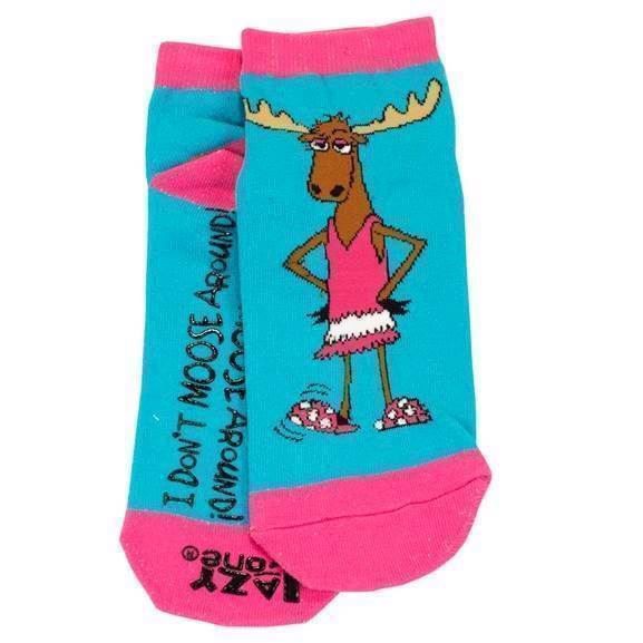 LazyOne Unisex Don\'t Moose Around Adult Slipper Socks