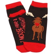 LazyOne Unisex Moose Have a Kiss Adult Slipper Socks