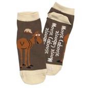 LazyOne Unisex Moose Caboose Adult Slipper Socks
