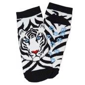 LazyOne White Tiger Adult Zoo Socks